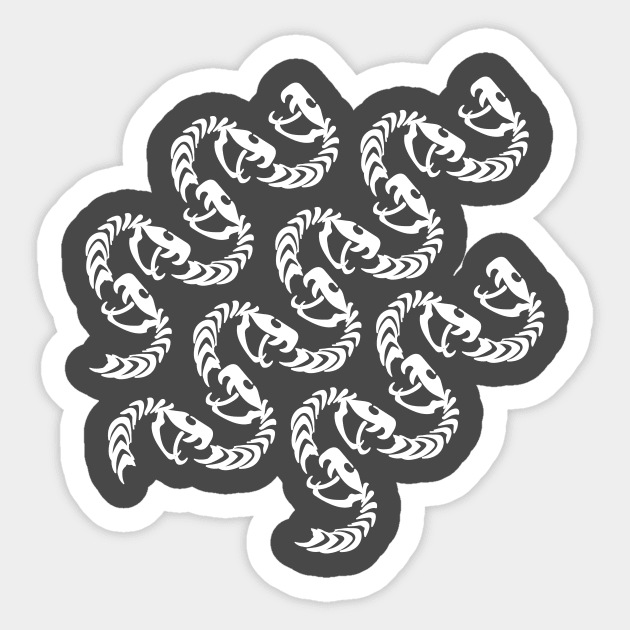 Snakes eating snakes Sticker by chaitanyak